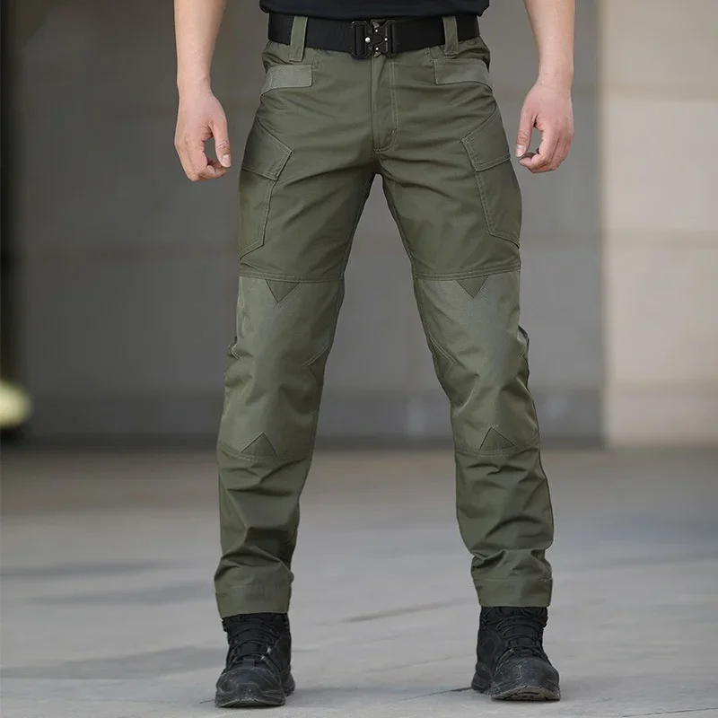 

IX6 Combat Training Tactical Pants Men Spring Autumn Camo Multi pockets Work Trousers Overalls Outdoor Hiking Sports Cargo Pants