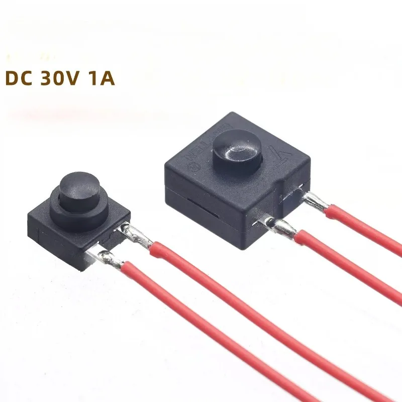 10Pcs Unlocked Switch with Wire Button Automatic Check Point Button with Wire Mute Switch 10cm Wire
