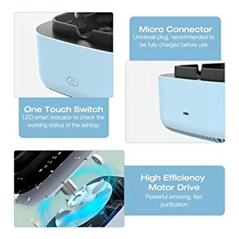 AA77 Smart Ashtray Air Purifier Home Office Aromatherapy Removes Second-Hand Formaldehyde