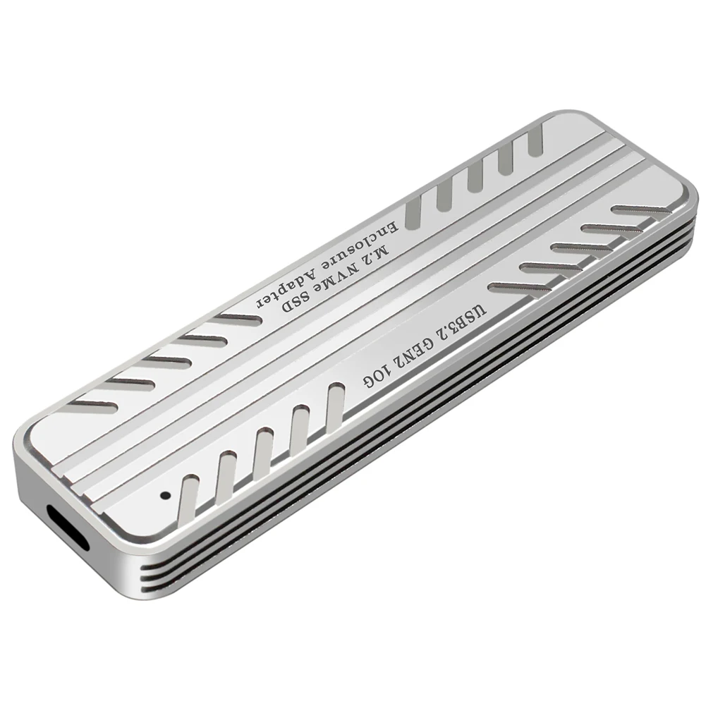 

M.2 NVMe Solid State Drive External Enclosure USB 3.2 Gen2 SSD Enclosure Adapter External Hard Disk for SSD 2230/2242/2260/2280