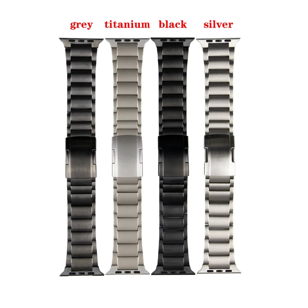 애플워치 울트라 2 49mm 10 46mm 42mm, 아이워치 시리즈 9 8 7 6 5 4 4 SE 3 2 45 44 41 40 38mm용 고급 티타늄 손목 밴드