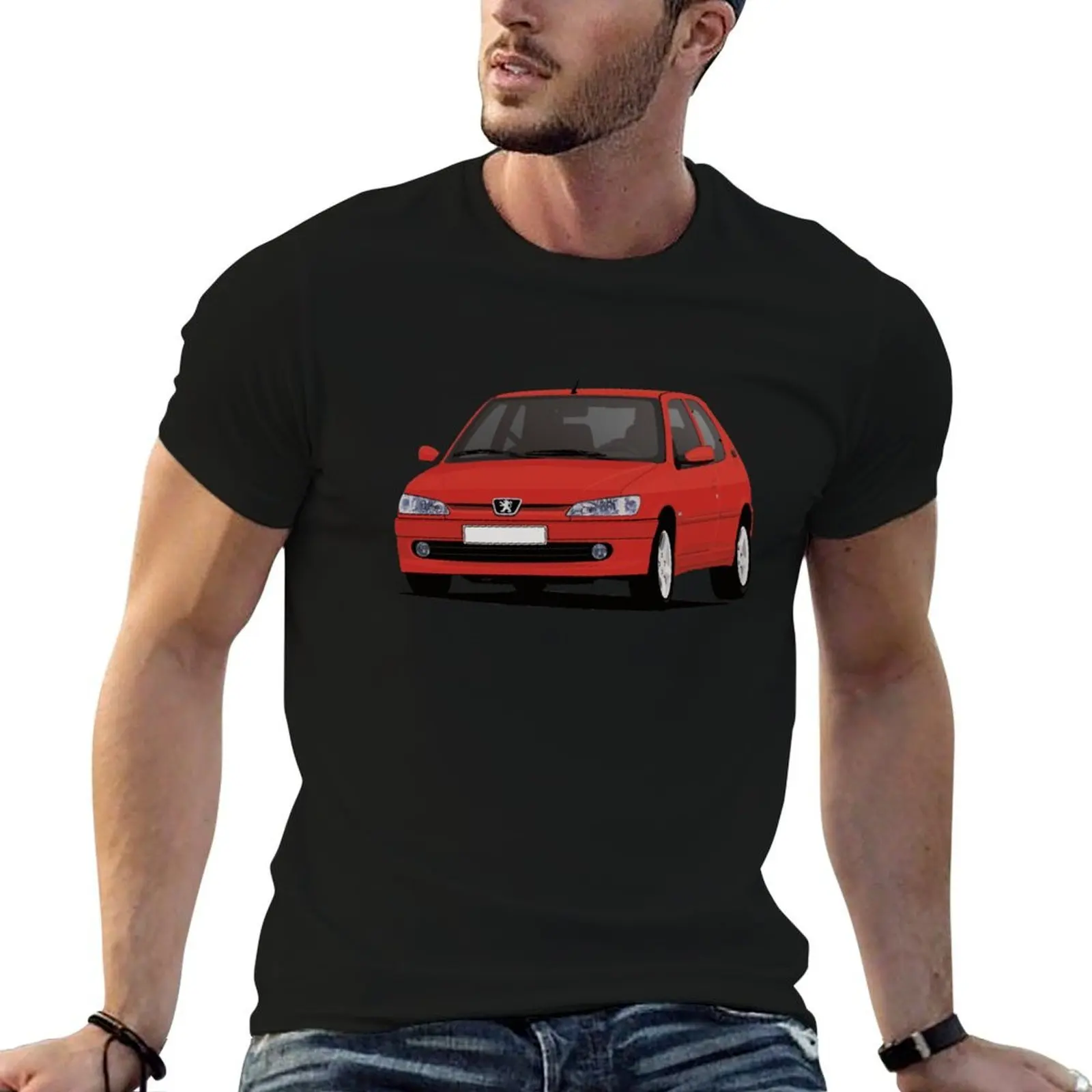 

high - shirt cotton 306 shirts GTi-6 man red illustration t t tshirt Pug man - graphic T-Shirt quality