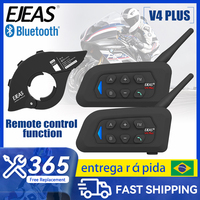 EJEAS V4 PLUS 4Rider Motorcycle Helmet Headset Bluetooth Intercom Remote Control Full Duplex Communication Interphone Waterproof