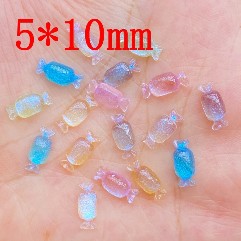 100Pcs Kawaii Mini Shiny Candy Nail Rhinestones Gems Glitter Acryl Nail Art Sieraden Manicure Nail Decoratie Accessoires