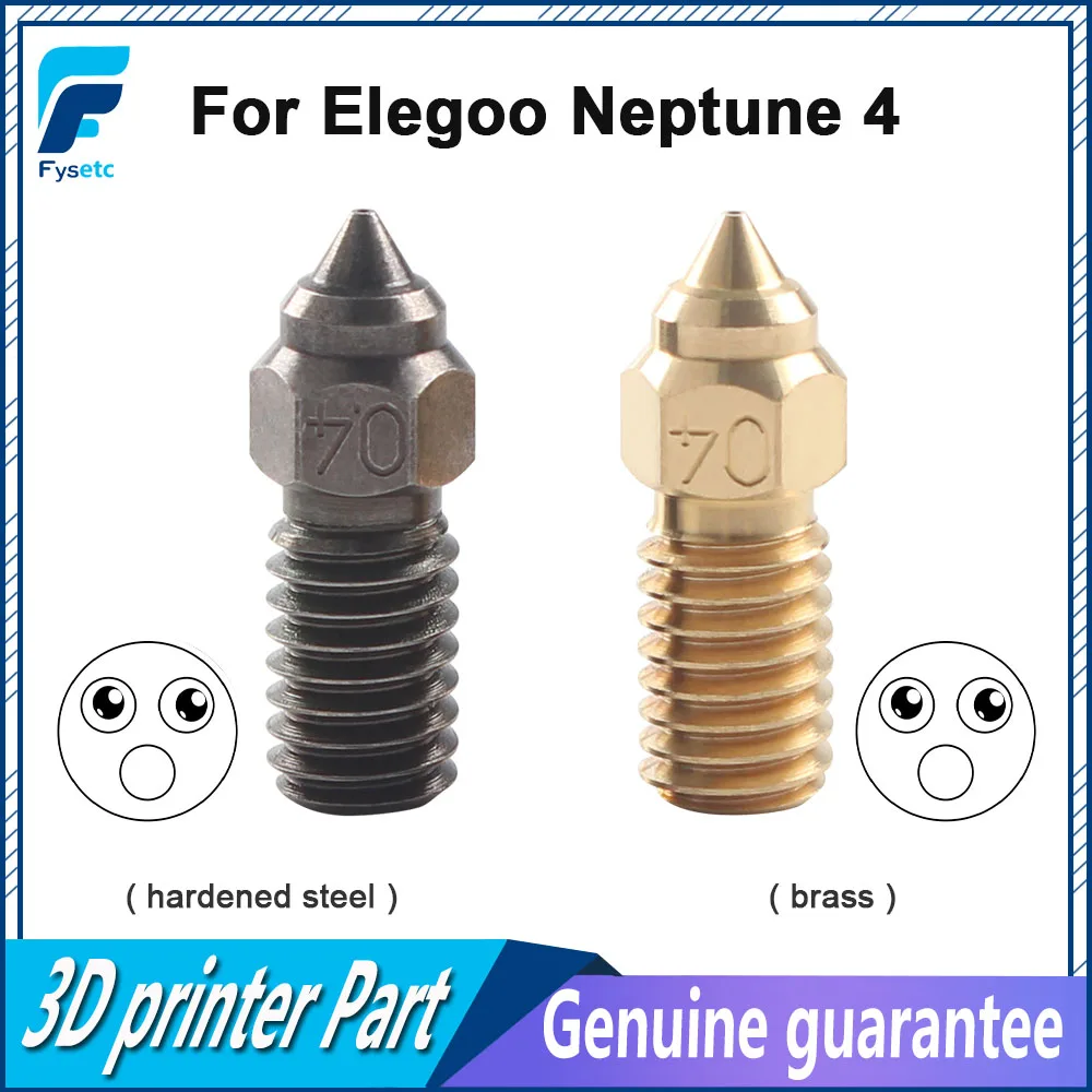 

For Elegoo Neptune 4 CHT NOZZLE High-Speed Nozzle 0.4mm Hardened Steel/Brass Copper High Flow for 3D Printer Accessories Parts