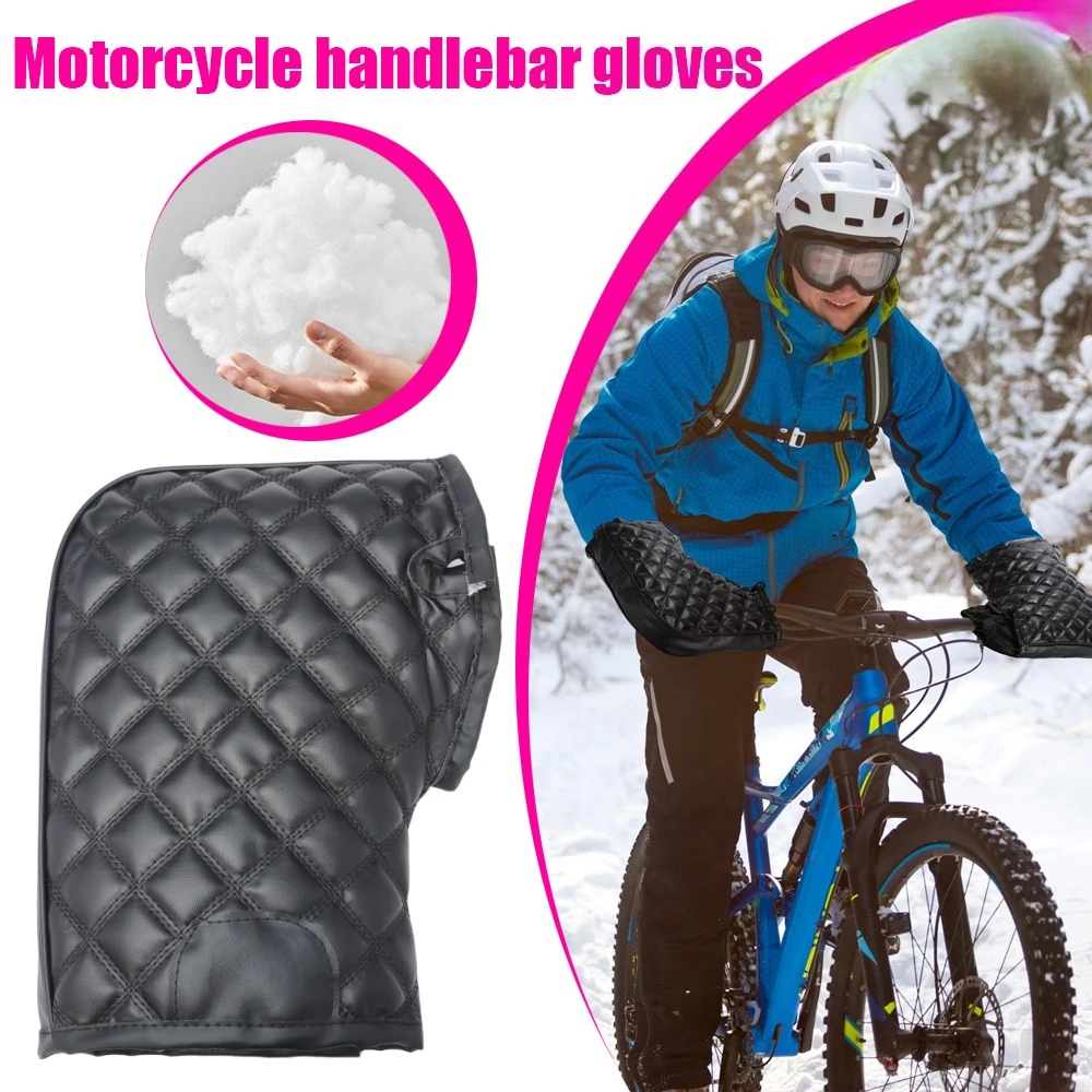 

Electric Motorcycle Handlebar Covers Winter Warm Gloves Waterproof Windproof Fleece-lined Thickened Cotton Handlebar Covers