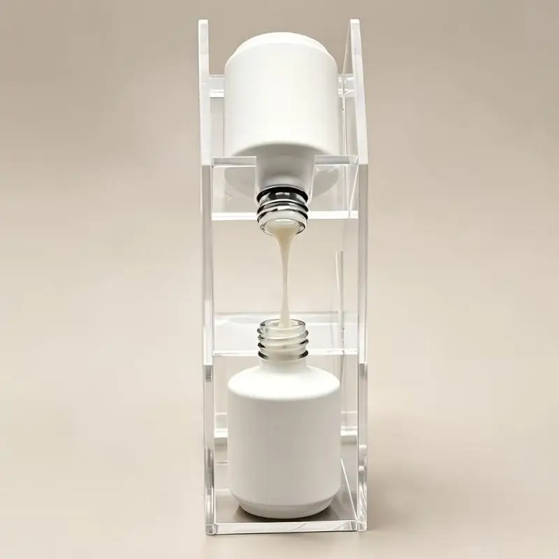 Acrylic Nail Polish Inverter Stand Transparent Storage Display Stand Heart Design Nail Polish Bottle Holder, Nail Art Tool