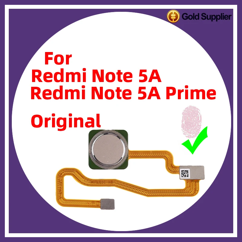 

Original For Xiaomi redmi note 5A prime Fingerprint Sensor Home Return Key Menu Power Button Flex Ribbon Cable