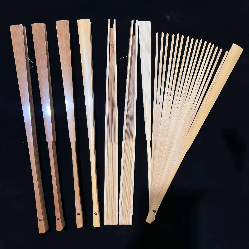 Jade Bamboo Folding Fan Frame Skeleton DIY Craft Chinese Style Semi-finished Fan Bones Leisure and Entertainment Handcrafted