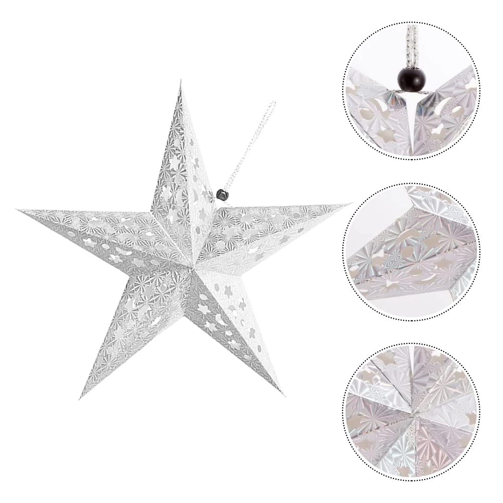 

6 Pcs Pentagram Lampshade Paper Star Hollow Moon Pattern Bedroom Paper Pentagram Lampshades Living Kids Room Restaurant