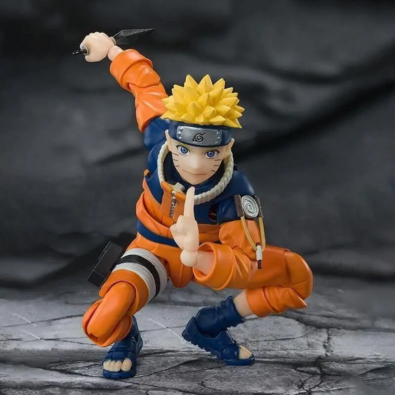 Figura de Acción Articulada Bandai SHF Naruto Shippuden Kid Naruto, Versión 2.0, Modelo Decorativo Coleccionable, Adorno de Escritorio, Regalo