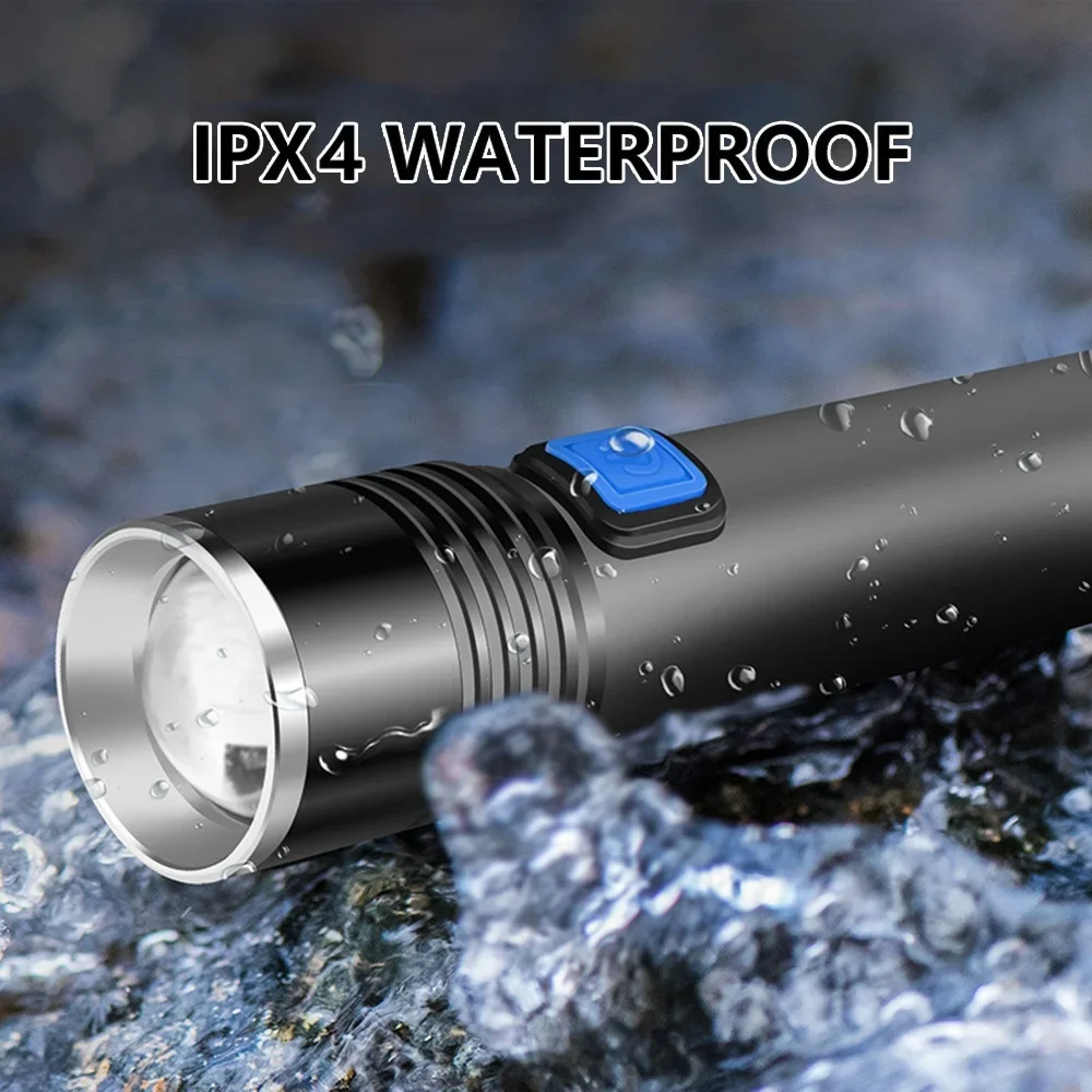 STONEGO UV 395nm Flashlight Zoomable IPX4 Waterproof Stonego USB Rechargeable UV Lamp Inspection Ultraviolet Torch for Pet Urine