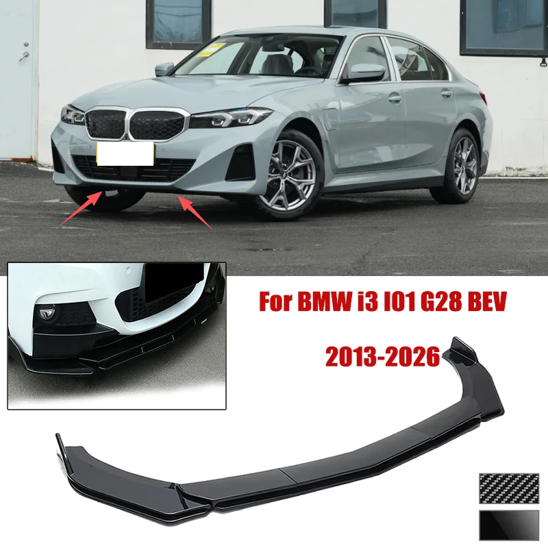 5pcs Front Bumper Shovel For BMW i3 I01 G28 BEV 2013-2026 Spoiler Front Bumper Deflector Anti Scratch Protection Device
