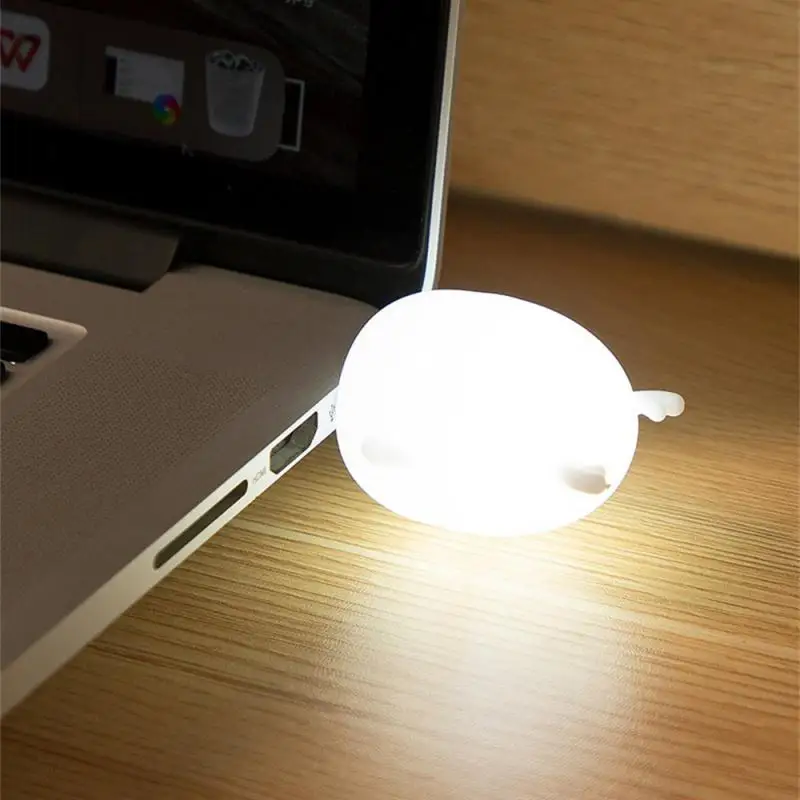 1pc USB Plug Lamp Mini Night Light Gift Computer Mobile Power Charging Small Book Lamps LED Eye Protection Square Reading Light