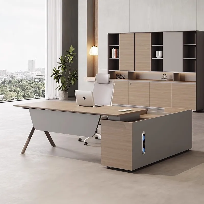 Classic Executive School Use Luxury Modern Design Desk Set Work High Quality Boss Office Workstation Melamine