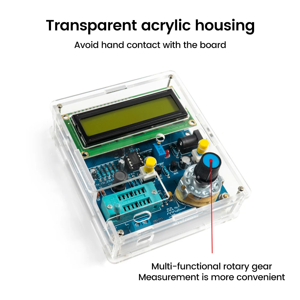 DC 5V Inductance And Capacitance Meter Frequency Measurement DIY Electronic Kit 20Hz~400KHz Multi functional Measurement Instrum