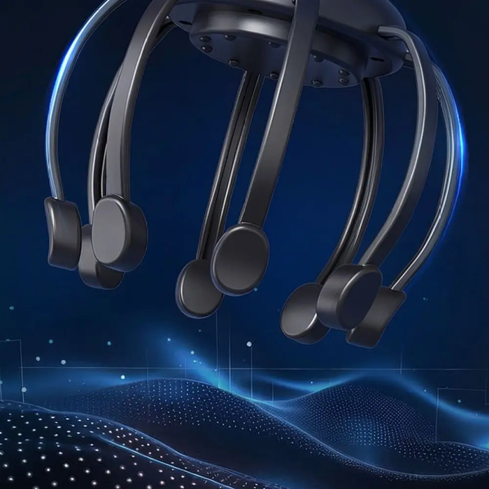 Electric Scalp Massage Apparatus Rechargeable Octopus Style Head Relaxer Vibration Gear Tool For Soothing Tension Relief