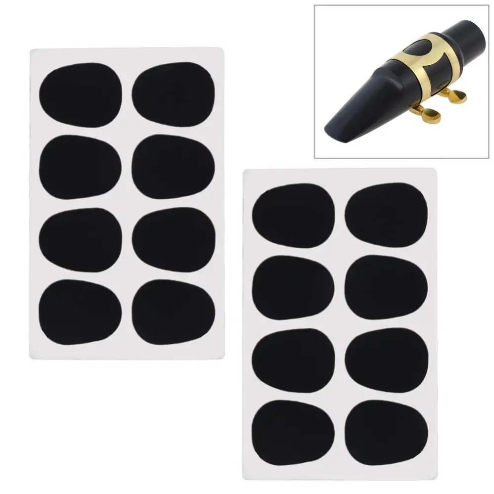 16pcs/32pcs/64pcs Silicone Saxophone Mouthpiece Cushions 0.5mm/0.8mm Sax Mouthpiece Patches Pads for Alto Tenor Saxophone