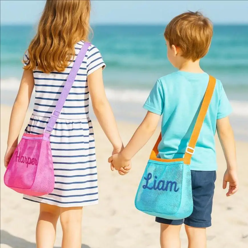 Custom Summer Beach Bag 2025 New Shell Collection Bag Personalized Unique Name For Boys Girls Foldable Storage Mini Handbags