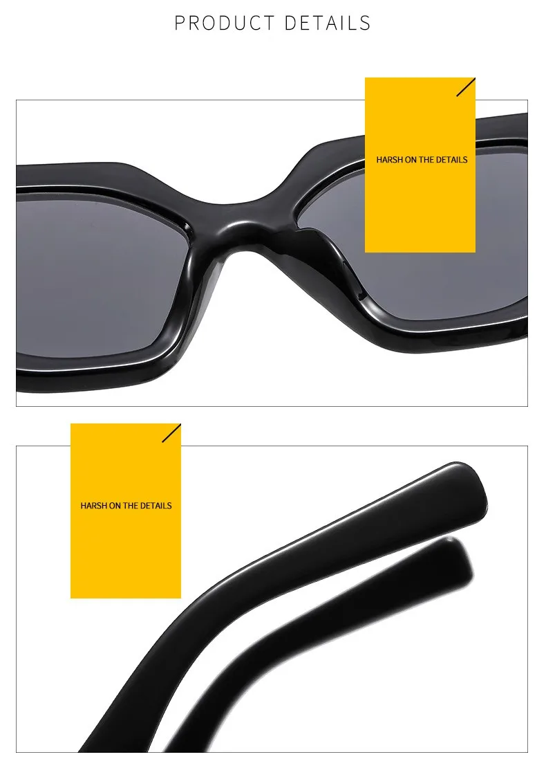 KAMMPT Übergroße Vintage Sonnenbrille Frauen Mode Unregelmäßigen Farbverlauf Shades Brillen Trendy Luxus Marke Design UV400 Sonnenbrille – Detail 16