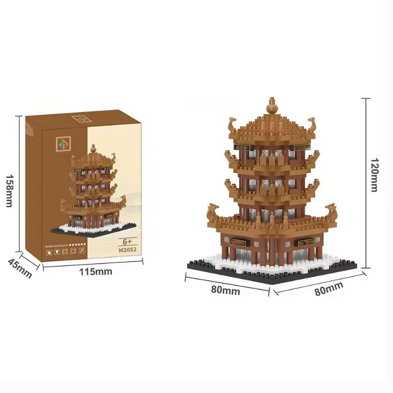 Blocos de construção de arquitetura tradicional chinesa tiananmen pagode templo do céu mini tijolos conjunto brinquedo presente para adultos crianças