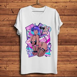 Vaporwave Japan style demon dream girl funny Otaku t shirt homme short sleeve men casual tshirt unisex Harajuku streetwear