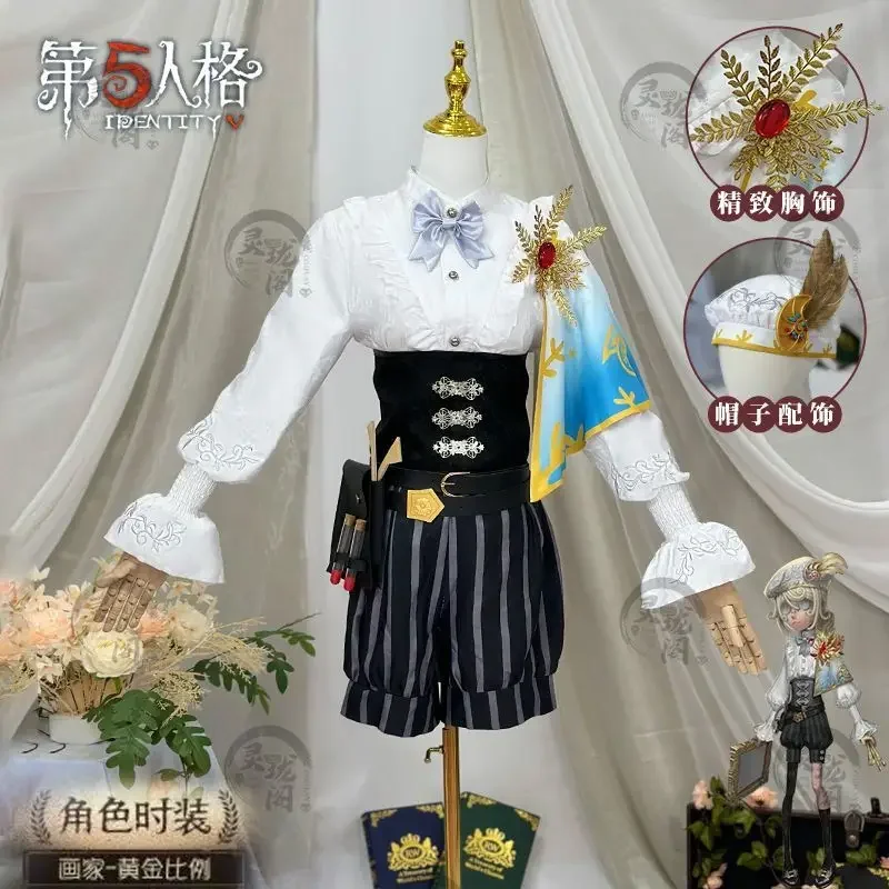 

FC6Game:Identity V Cosplay Painter Survivor Costume Golden Ratio Bag Outfit Cos Men Women Clothing Full Set Role Play@FC8！