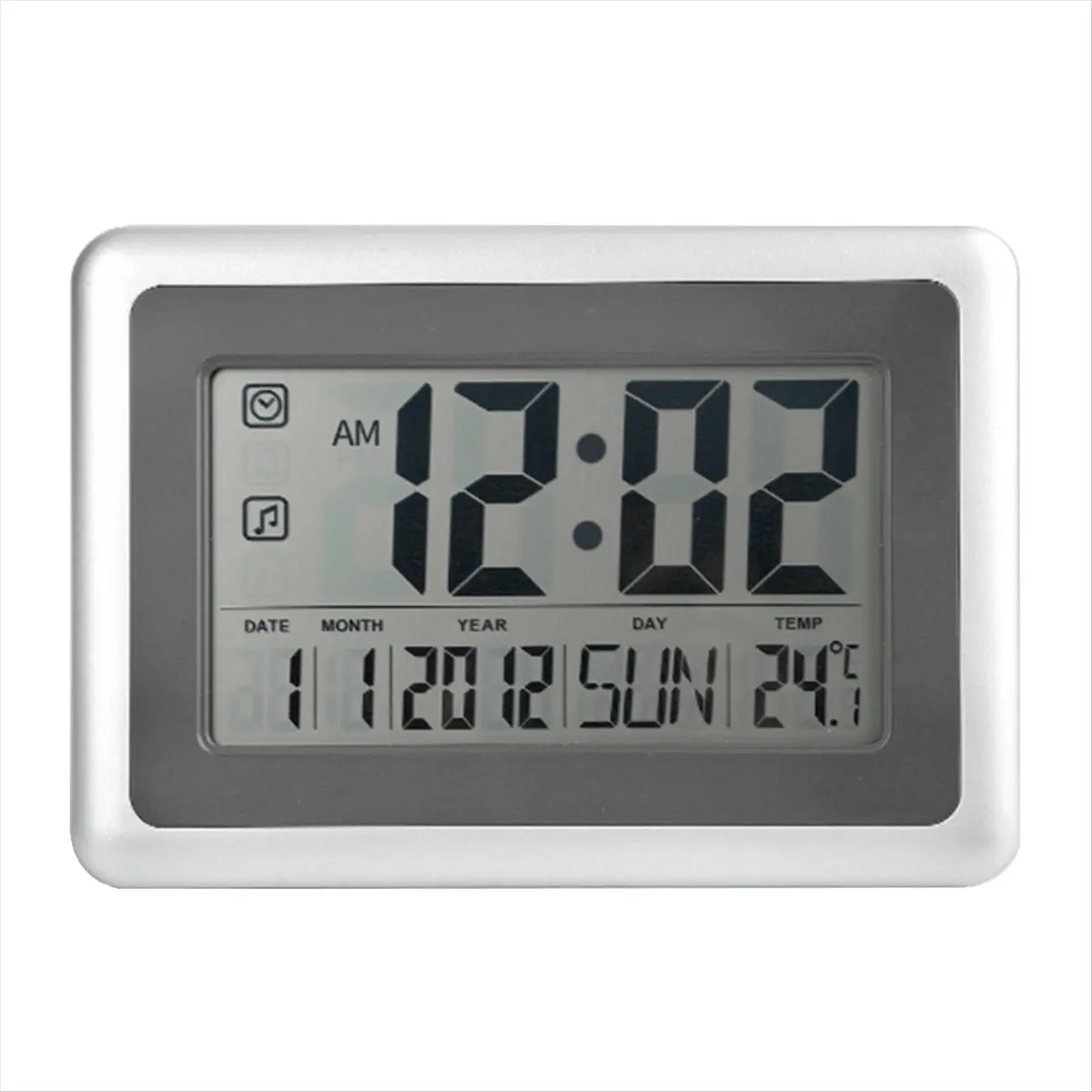 【ABFS】Digital Clock with Calendar & Temperature,Large LCD Screen Alarm Clock with Extra Large Digits, Easy to Read and Set