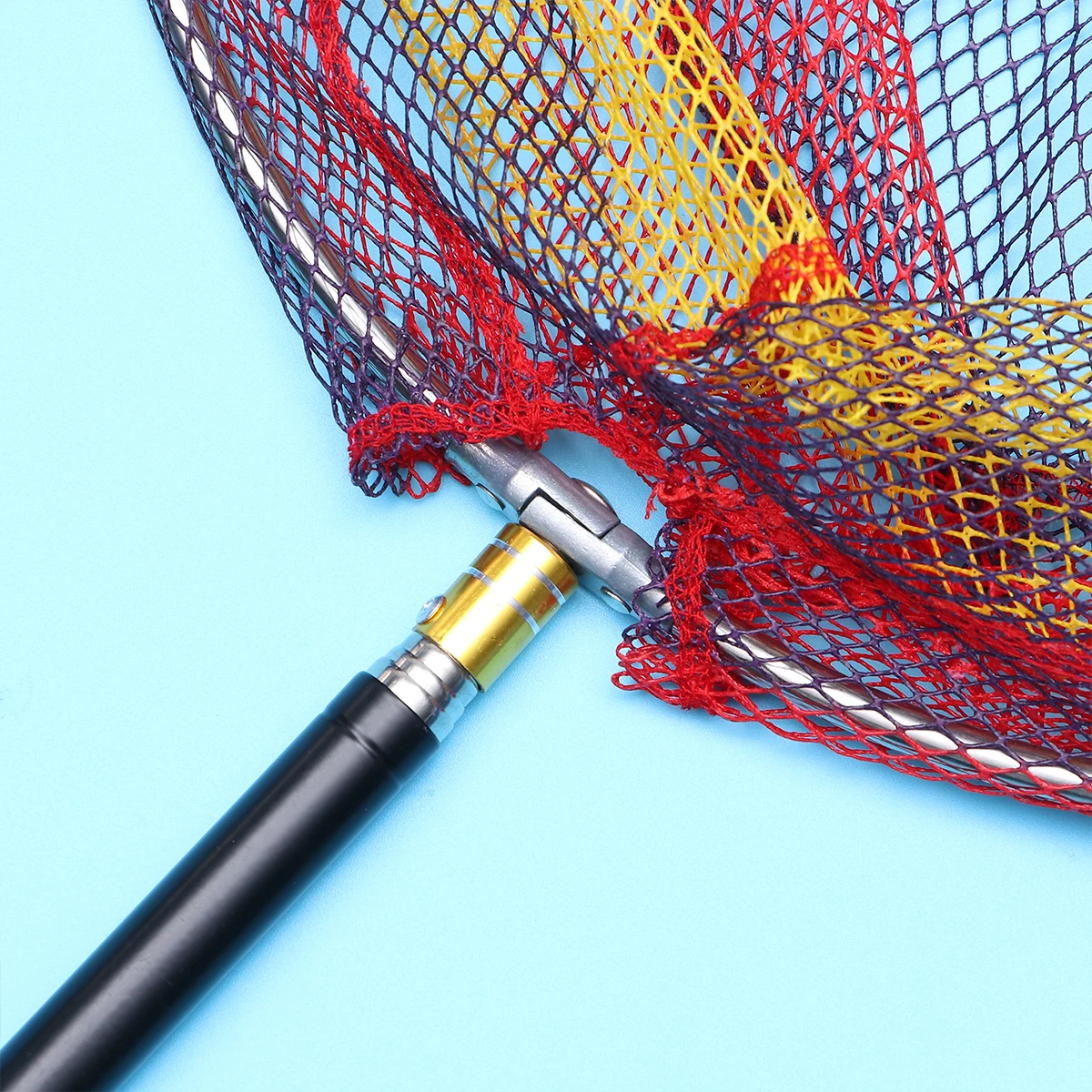 

Stainless Mesh Colorful Fish Spoon-Net 40Cm 5 Sections Net Fishing Gear Colorful Fishing Net For Man Woman
