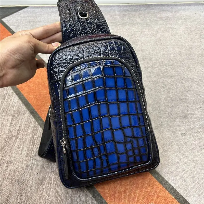 2026 New Vintage Genuine Leather Men Waist Packs Male Casual Chest Pack High Quality Boy Brand Design Chest Shoulder Package