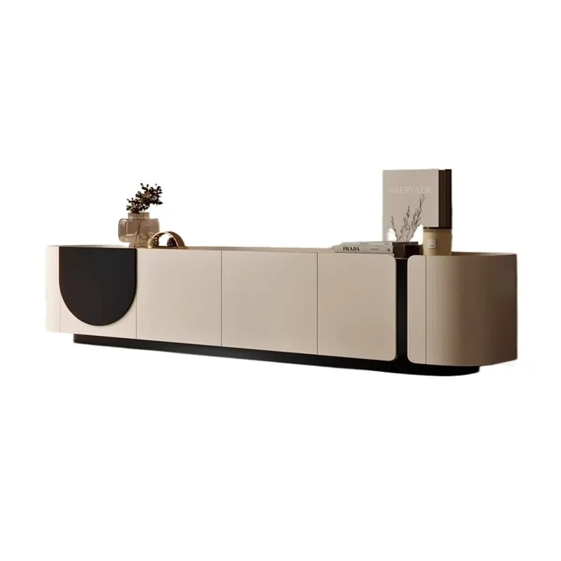 Modern Simple TV Cabinet for Living Room Small Apartment Wabi Sabi Style Floor Storage Unit Designer Home Furniture