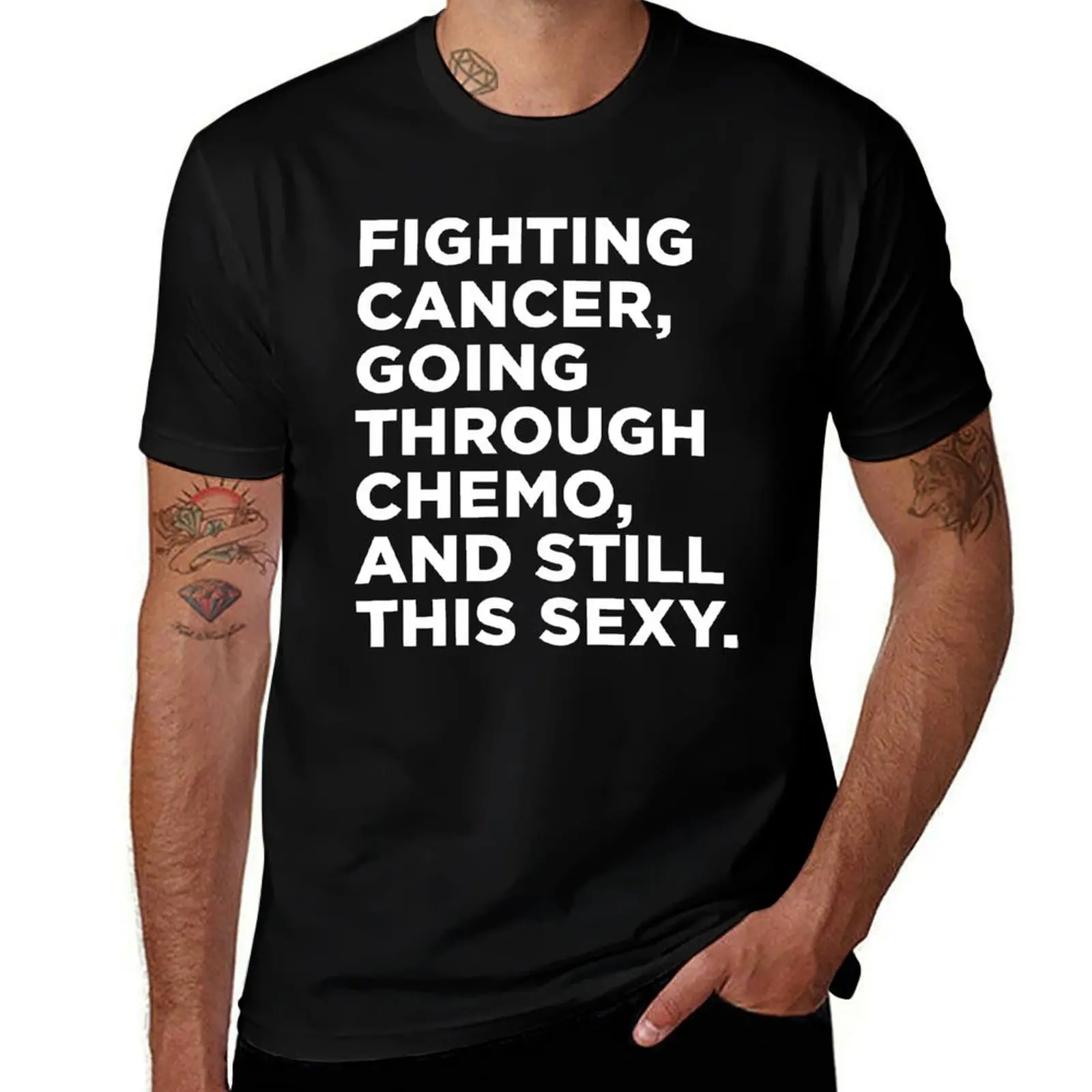 

quality men man Inspirational Cancer Fighting for shirts shirts high anime t casual T-Shirt t cotton Quote tshirt