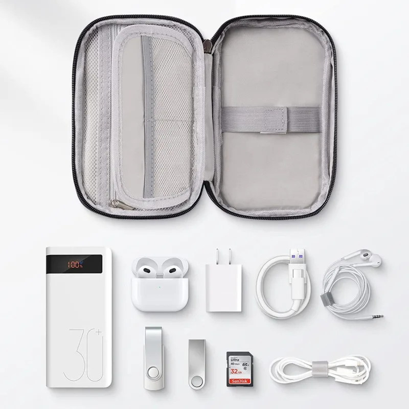 Travel Portable Digital Product Storage Bag USB Data Cable Organizer Headset Charging Treasure Box