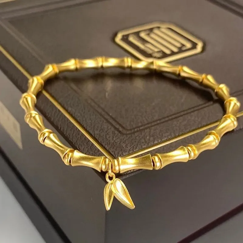 S925 sterling silver bracelet bamboo joint two worlds bracelet women's retro bracelet