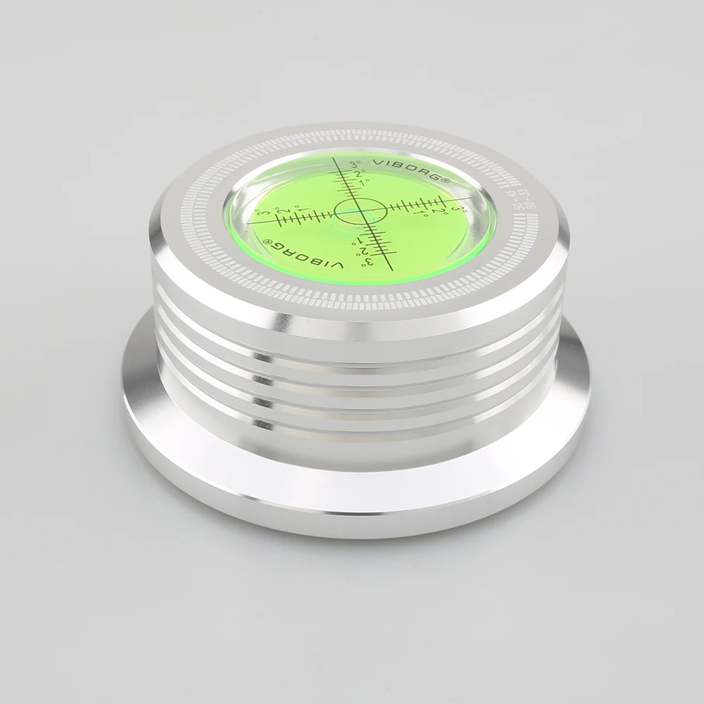 Viborg-disco estabilizador e gravador de prata lp528s, 50hz, 280g, braçadeira de vinil, giratória, peso de gravação