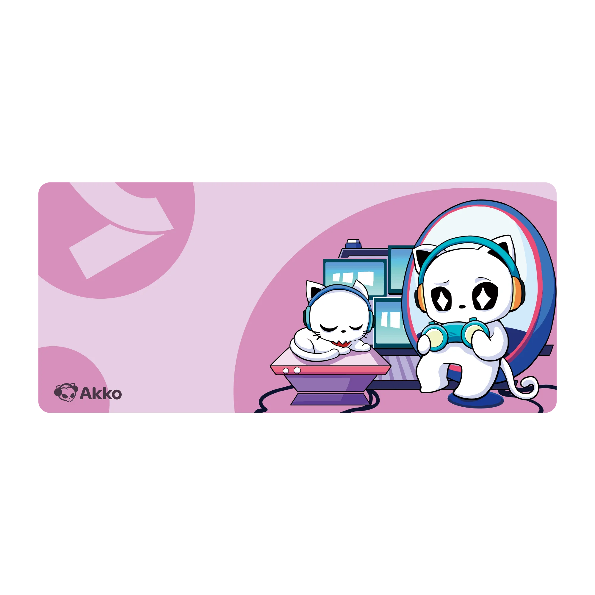 Akko Stellar Eyes Cat Mouse Pad Fullsize Anti-Slip Gaming Keyboard Rubber Mouse Pad Table Mat Office Desk Mice Pad Large Size