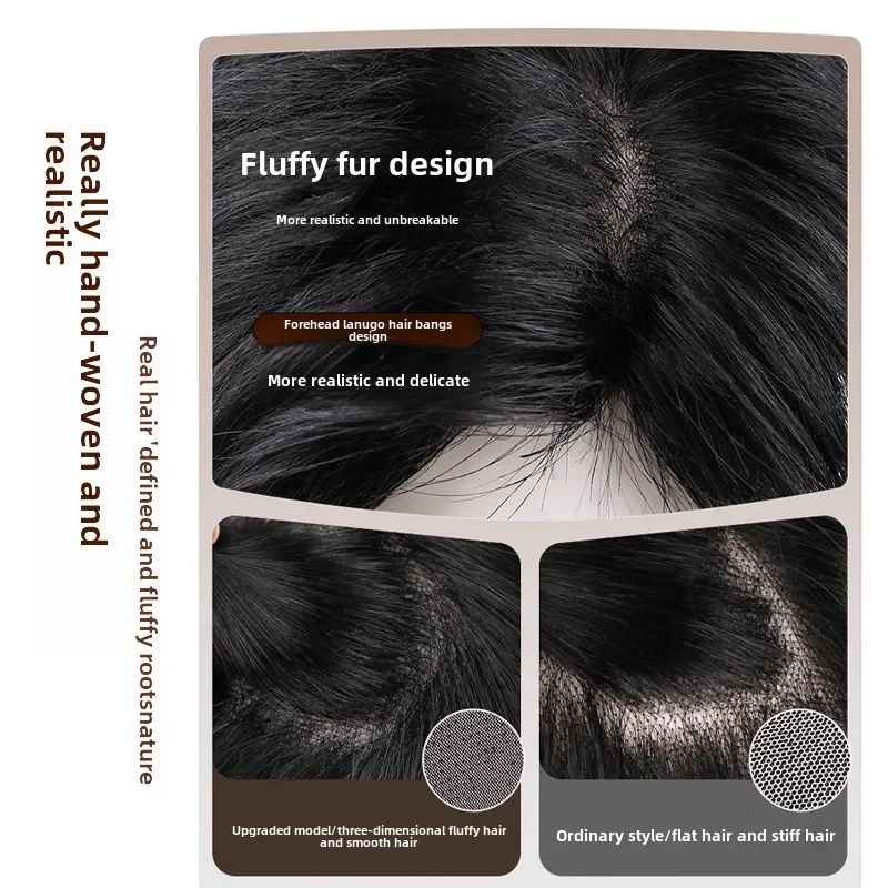 Men Toupee Indian Human Hair Wigs Thin Skin 100% Human Hair Wigs with Knots Invisible Natural Hairline Indian Hair System Units