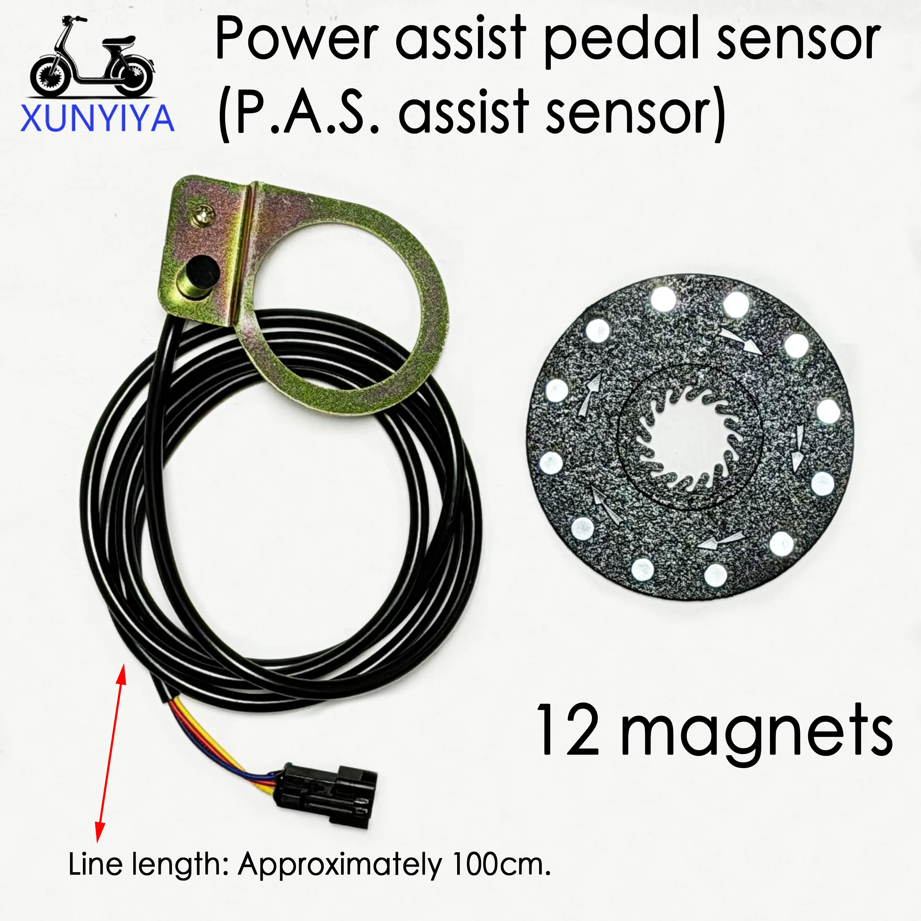 Electric Bicycle Pedal PAS System Assistant Sensor, Speed Sensor, Single Hall, Electric Pedal, 12-Magnets, Electric Bicycle Part