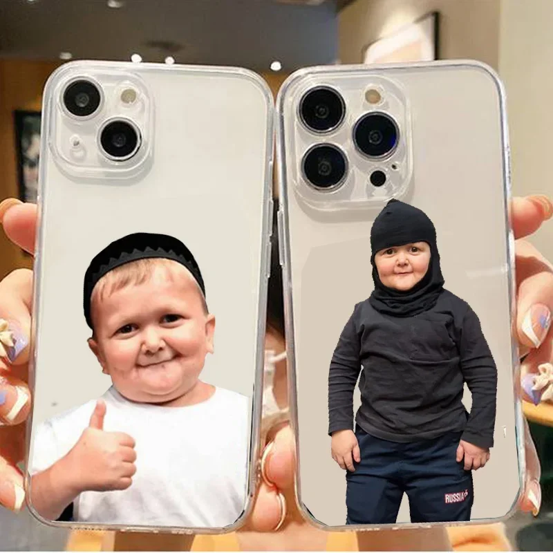 Funny Babaite Hasbulla Phone Case for iPhone 16 15 14 13 12 11 Pro Max Mini SE 7 8 Plus Fundas Cute Transparent Phone Soft Cover