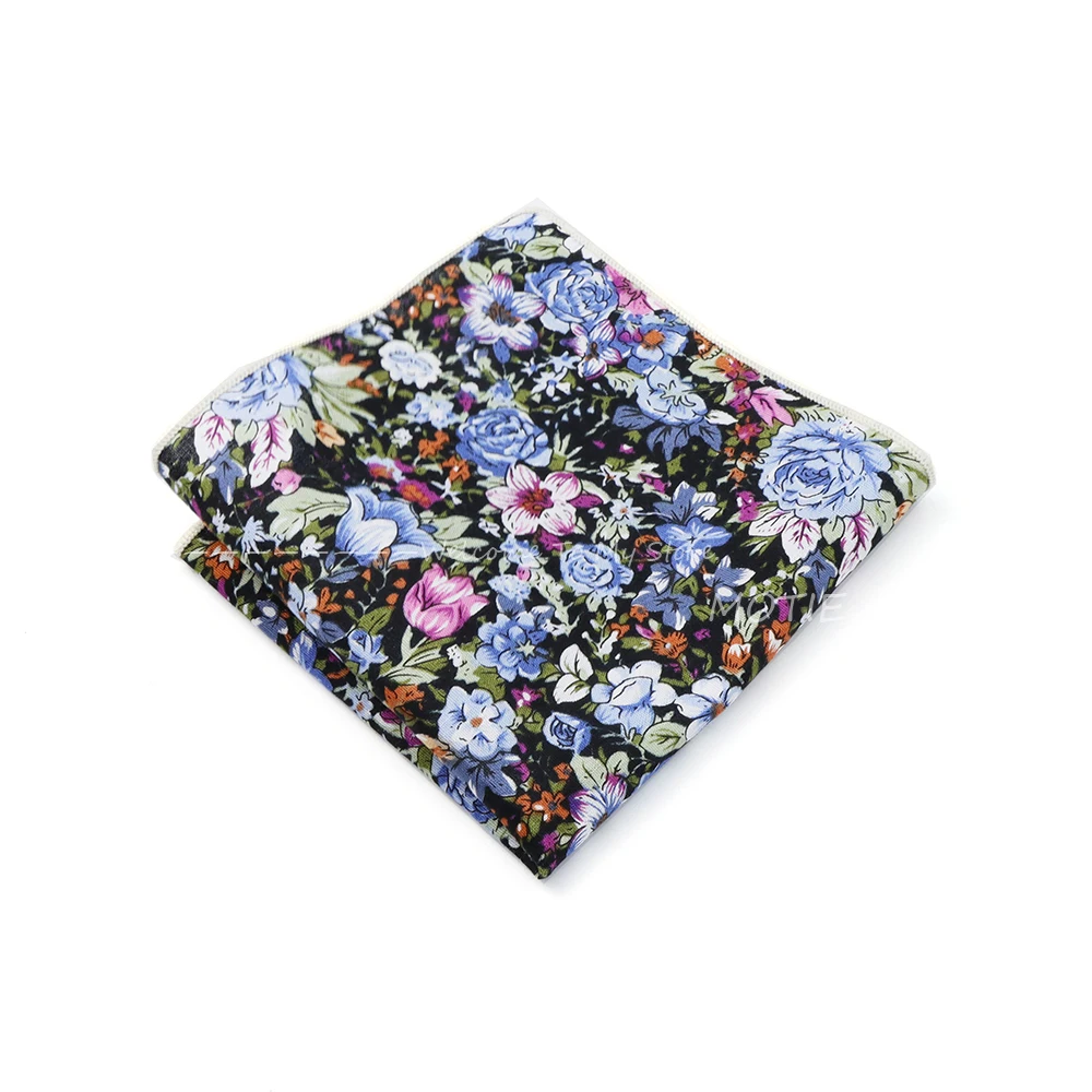 Neue Freizeit Baumwolle Blume Hankerchief Hochzeits anzug Taschen tücher lässig Männer Einst ecktuch Taschentuch für Hochzeits zubehör Geschenke