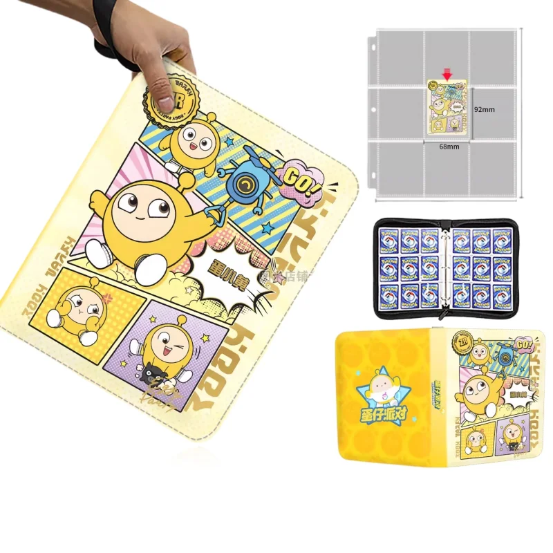 

Eggy Party Card Collection Album Book Binder PU Zipper Card Holder Game Peripherals Children's Toys Luxury Fashion Birthday Gift
