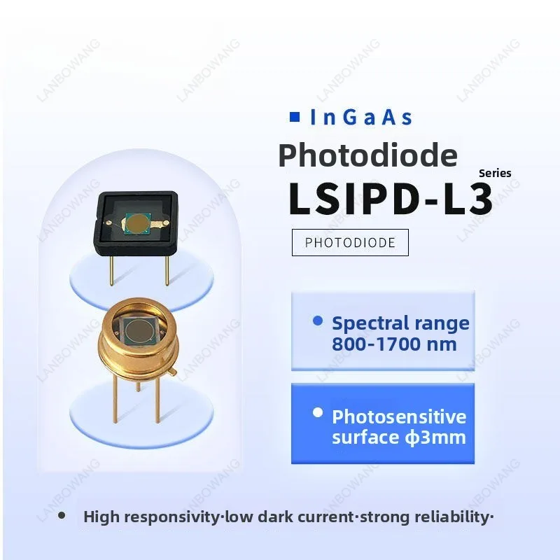 LSIPD-L3 InGaAs Photodiode Detector 3mm Sensing Area 800-1700nm Wavelength Infrared Optical Signal Receiving Component
