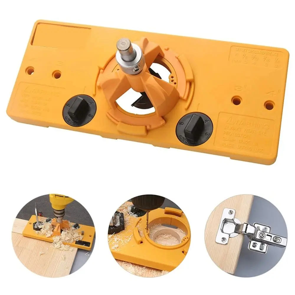 

Drilling Hinge Hole Tool Kit Positioning Cup Style Boring Guide Door Hole Template Hinge Hole Locator Hinge Jig