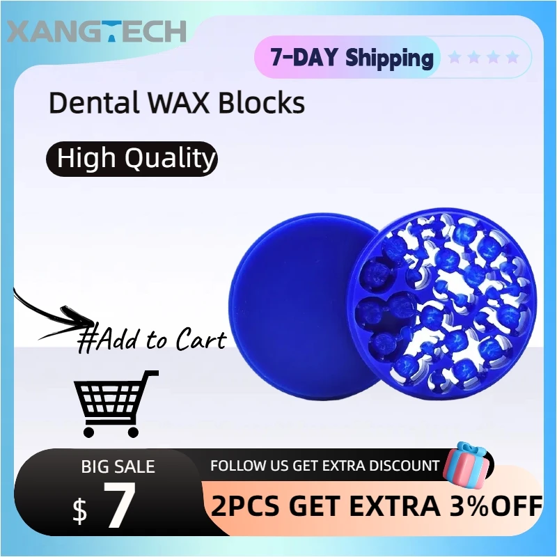 

XANGTECH 1Pcs Wax Dental Carving Dics Dental Lab for CAD CAM Denture Materials Wax Block Dental Crown