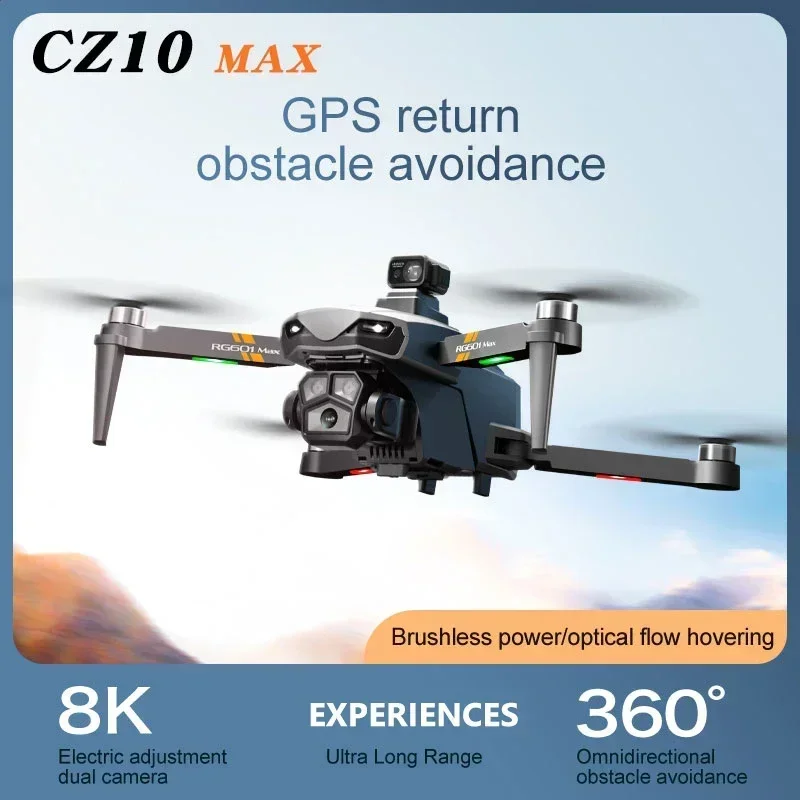 CZ10 Mini Drone 8K Professional HD Aerial FPV Dron with 4k Camera GPS Quadcopter RC Helicopter Obstacle Avoidance Wide Angle UAV