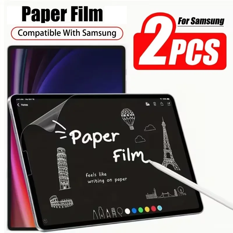 

2Pcs Paper Like Screen Protector For Samsung Galaxy Tab S8 A9 S10 Plus S6 A7 Lite Tab A8 S5e S9 S10 FE Writing on Paper