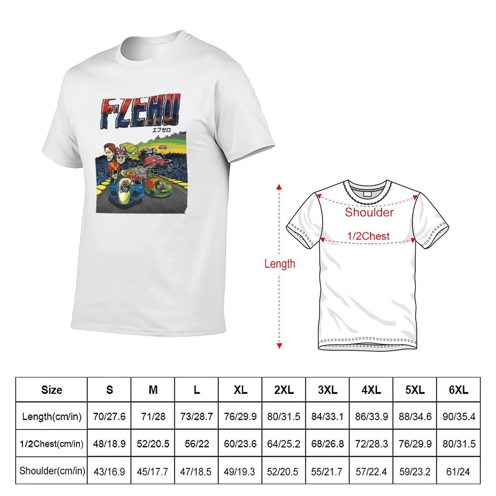 F-Zero T-Shirt blanks Aesthetic clothing mens white t shirts