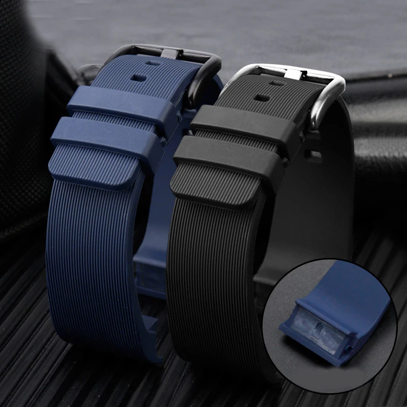 Special Interface Rubber Strap For Cartier Santos 100 Men and Women Waterproof Silicone watch Band 20mm 23mm Bracelet