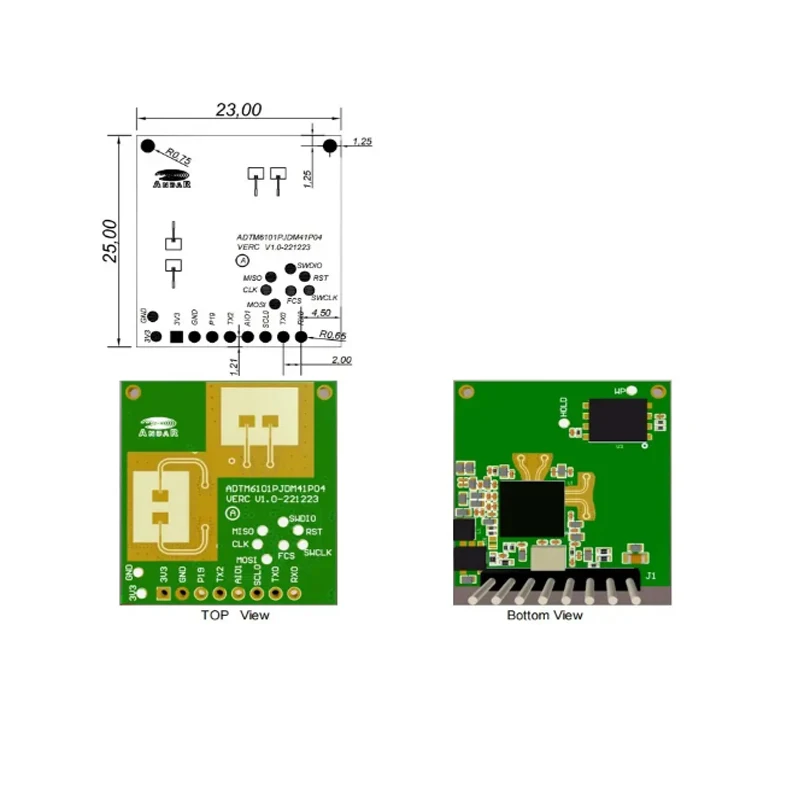 New 60GHz FMCW HLK-LD6002 Real-time Monitoring Human Respiratory Heart Rate Detection Radar Module 600mA 3.3V 1.5m  ISM 2T2R PCB