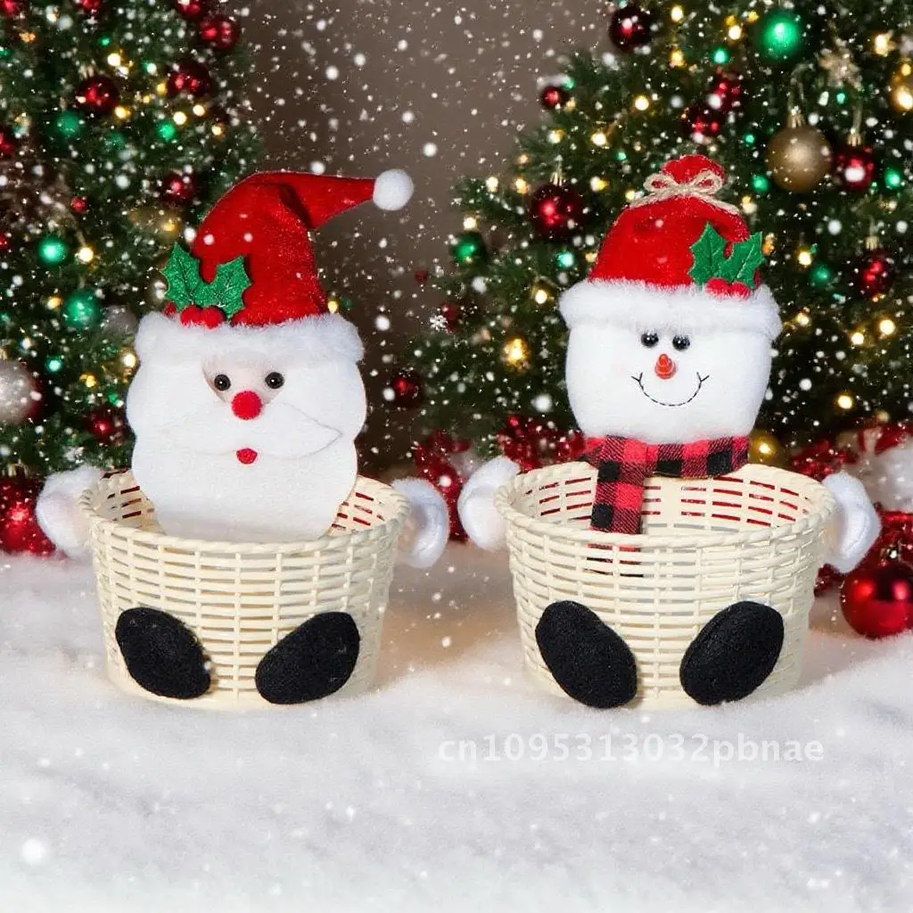 

Christmas Decoration Candy Basket Christmas Desktop Ornaments Children Candy Basket Christmas Decorations Gift